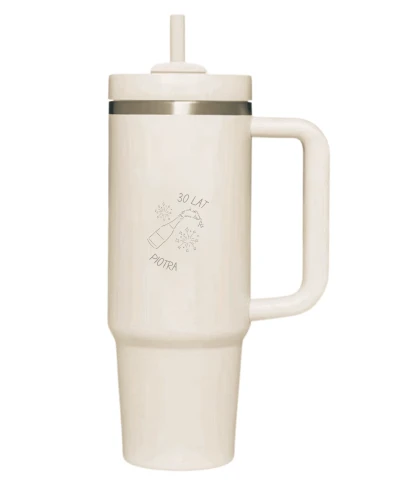 Personalizowany Urodzinowy Kubek termiczny, biały - MUG W, Wzór 6
