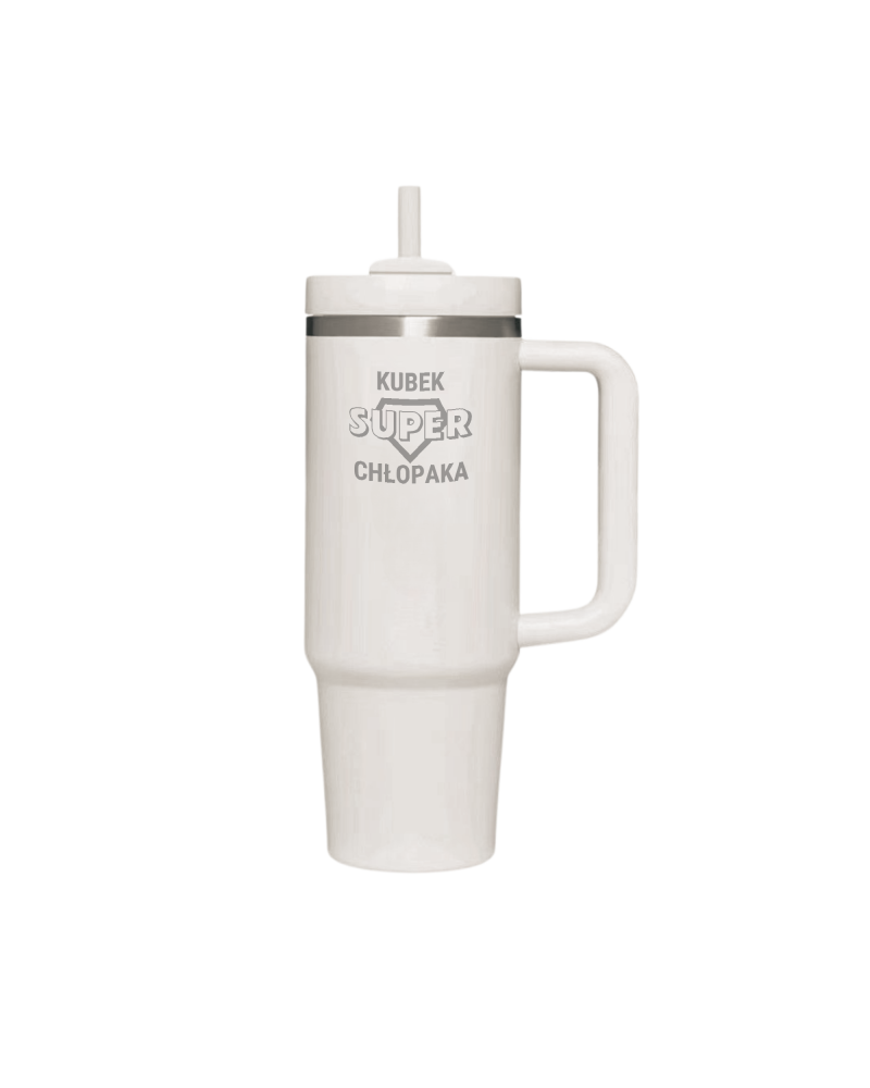 Personalizowany Kubek termiczny biały, Dzień Chłopaka - Wzór 3 MUG W 